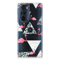 Motorola Edge 30 Pro | TPU Hoesje | Flamingo Triangle