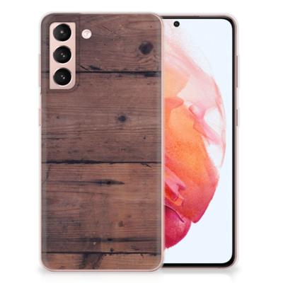 Samsung Galaxy S21 | Bumper Hoesje | Old Wood