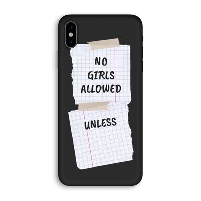 No Girls Allowed Unless: iPhone XS Biologisch afbreekbaar hoesje No Girls Allowed Unless: iPhone XS Biologisch afbreekbaar hoesje