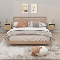 Nachtkastjes 2 st wandgemonteerd 50x36x40 cm sonoma eikenkleur