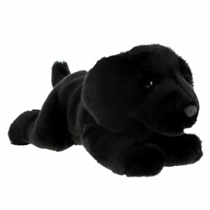 Knuffeldier Puppy Labrador hond - zachte pluche stof - premium kwaliteit knuffels - zwart - 30 cm