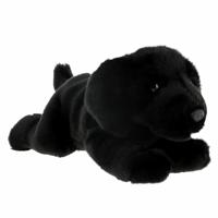 Knuffeldier Puppy Labrador hond - zachte pluche stof - premium kwaliteit knuffels - zwart - 30 cm - thumbnail