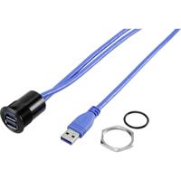 TRU COMPONENTS USB-22-BK USB A inbouwbus 3.0 2x USB 3.0-bus A naar 2x USB 3.0-stekker A Inhoud: 1 stuk(s) - thumbnail