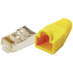 LogiLink MP0015 RJ45-connector Cat 5e, afgeschermd Stekker, recht Aantal polen: 8P8C Geel 100 stuk(s)