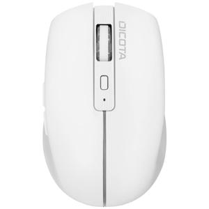 Dicota Notebook Muis Bluetooth Wit 5 Toetsen 800 dpi, 1200 dpi, 1600 dpi Afneembare kabel, Geïntegreerd scrollwiel, Oplaadbaar