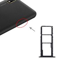 SIM-kaart lade + SIM-kaart lade + micro SD-kaart lade voor Huawei Y5 (2019) (zwart)