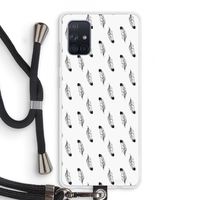 Pluimen: Samsung Galaxy A71 Transparant Hoesje met koord