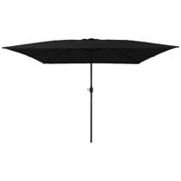 VidaXL Tuinparasol zwart 295 x 295 x 245 cm polyester en staal