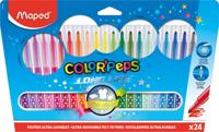 Maped Viltstift Color&apos;Peps 24 stiften in een kartonnen etui