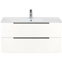 Seville Badmeubelset 100 cm - Wit Hoogglans Edge Greep - Wastafel Enjoy