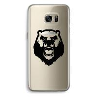 Angry Bear (black): Samsung Galaxy S7 Edge Transparant Hoesje