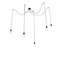 QAZQA Design hanglamp zwart 5-lichts - Cavalux