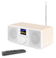 DAB Radio met Bluetooth en Internetradio - Audizio Rome - Wekkerradio - Wifi - AUX - 2 Speakers - Wit - thumbnail
