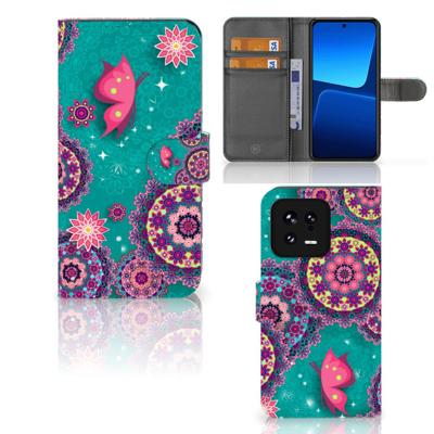 Xiaomi 13 Hoesje Cirkels en Vlinders Xiaomi 13 Hoesje Cirkels en Vlinders