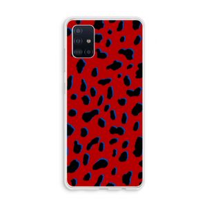 Red Leopard: Galaxy A51 4G Transparant Hoesje
