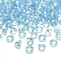 Hobby/decoratie nep diamantjes/steentjes - 100x - turquoise blauw - D1,2 x H0,7 cm - Hobbydecoratieobject