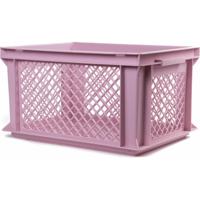 Fietskrat - oudroze - lichtgewicht - 40 x 30 x 22 cm - melkkrat - roze
