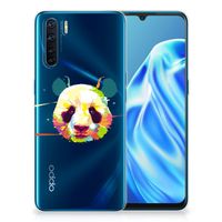 OPPO A91 Telefoonhoesje met Naam Panda Color