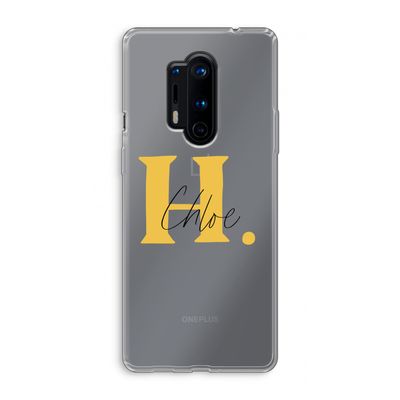 Amber Script: OnePlus 8 Pro Transparant Hoesje