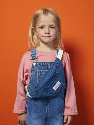 Fluwelen heuptas met kat voor meisjes double stone