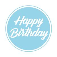 Bierviltjes/onderzetters Happy Birthday - 10x stuks - lichtblauw - D10 cm - Verjaardag versiering