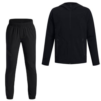 Under Armour Unstoppable Trainingspak Full-Zip Kids Zwart Donkergrijs
