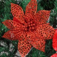 10 stuks 15cm simulatie holle kunstmatige bloem kinderen Birthday Party decoratie Nieuwjaar Christmas decor (rood)