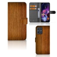 Motorola Moto G54 | Book Style Case | Donker Hout