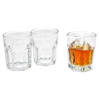 Gerimport Waterglazen/drinkglazen tumblers Elvira - transparant glas - 3x stuks - 256 ml   - - thumbnail