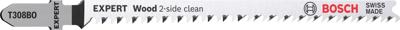 Bosch Accessoires Expert 'Wood 2-side clean' T 308 BO decoupeerzaagblad 5-delig - 1 stuk(s) - 2608900555