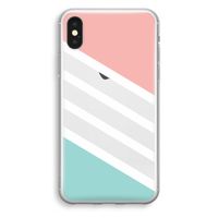 Strepen pastel: iPhone X Transparant Hoesje