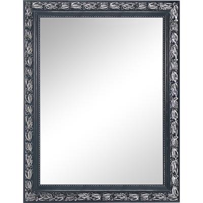 Spiegel - Trion Naja - Wandspiegel - 55x70cm - Hout - Zwart/Zilver