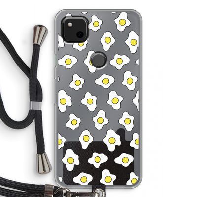 Spiegeleitjes: Pixel 4a Transparant Hoesje met koord