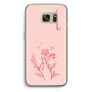 Giving Flowers: Samsung Galaxy S7 Transparant Hoesje
