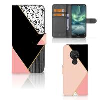 Nokia 7.2 | Nokia 6.2 | Book Case | Zwart Roze Vormen