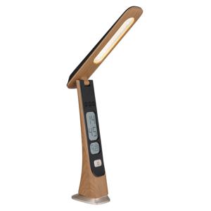 Globo BureaulampAverie hout met klok - 58476