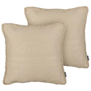 Beliani - ELLIOTTIA - Sierkussen set van 2 - Beige - 45 x 45 cm - Jute