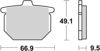 TRW Brake pad mcb 54 organic standard