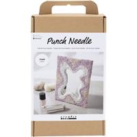 Creativ Company Hobbyset punch needle, spiegel, pastelkleuren, 1 doos
