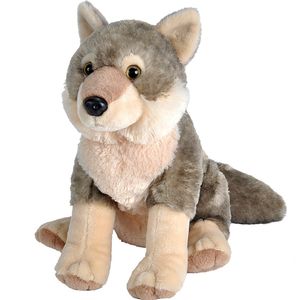 Wolven knuffels bruin met grijs 30 cm