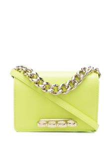 Alexander McQueen sac porté épaule Four Ring Chain mini - Jaune