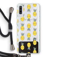 Ananas: Samsung Galaxy A70 Transparant Hoesje met koord