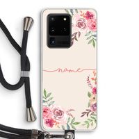 Rozen: Samsung Galaxy S20 Ultra Transparant Hoesje met koord