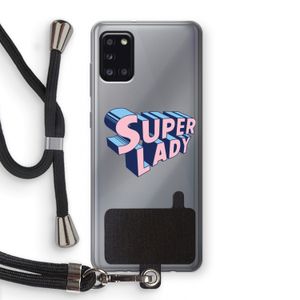 Superlady: Samsung Galaxy A31 Transparant Hoesje met koord