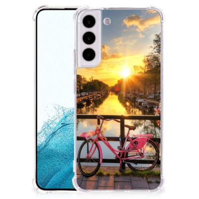 Samsung Galaxy S22 Plus Telefoonhoesje met valbescherming Amsterdamse Grachten Samsung Galaxy S22 Plus Telefoonhoesje met valbescherming Amsterdamse Grachten