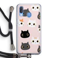 Katten: Samsung Galaxy A40 Transparant Hoesje met koord