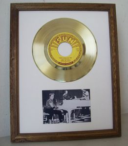 Gouden plaat Single Jerry Lee Lewis Great Balls of Fire