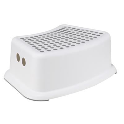 Opstapje voor kinderen - wit/grijs - 37 cm - krukje - keuken/badkamer kinderkrukje