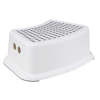 Opstapje voor kinderen - wit/grijs - 37 cm - krukje - keuken/badkamer kinderkrukje