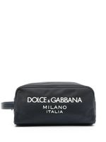 Dolce & Gabbana logo-embossed wash bag - Bleu - thumbnail